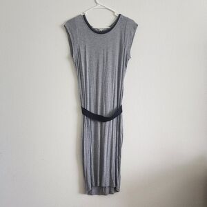 Robert Rodriguez Gray Sheath Midi Dress Size 8 USA Made